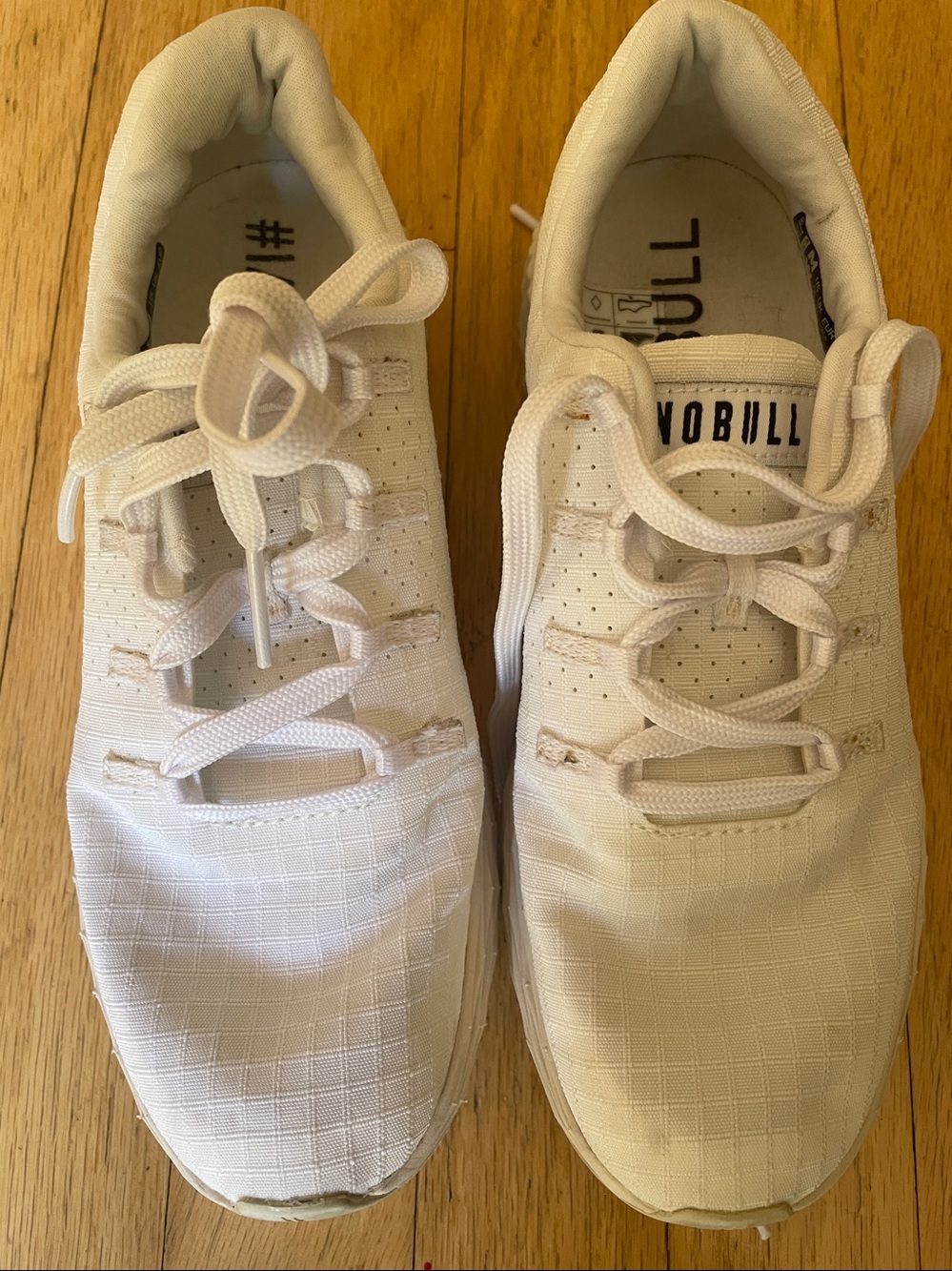 NOBULL Textured Heel White Trainer Sneakers | Cross Training Gym Shoes | - Picture 2 of 7